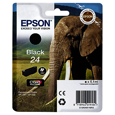 Epson Elephant T2421 Ink Cartridge, Black